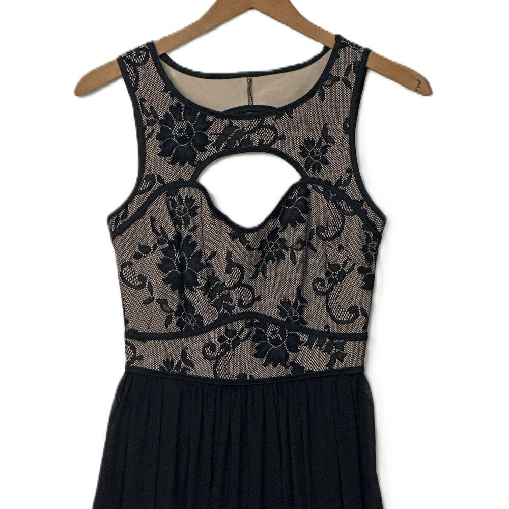 Cute Mini Dress Lace Tap Tank Top Cut Out Size Xsmall - Picture 2 of 6